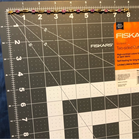 14k pink sapphire and diamond bracelet - Picture 6 of 8